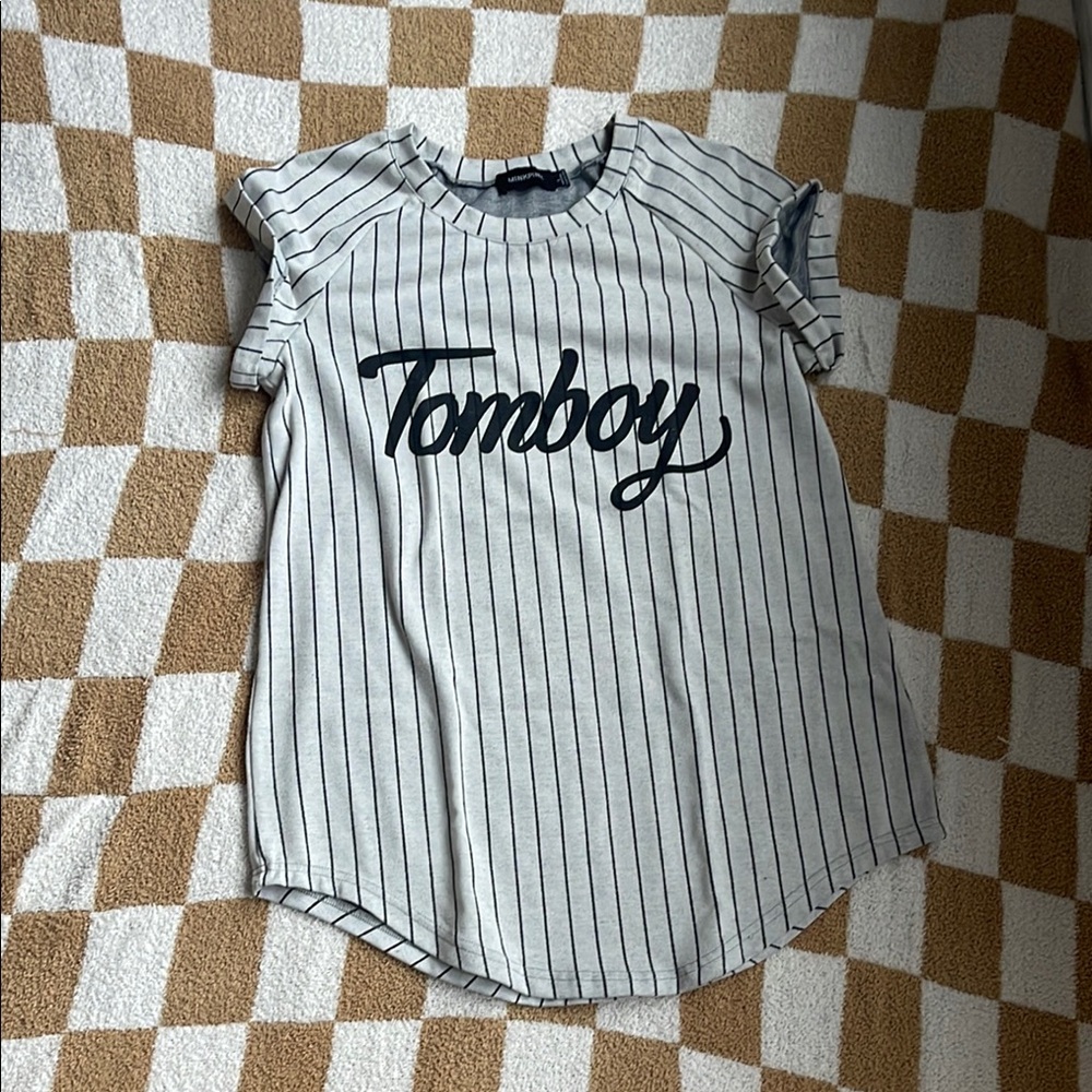 Pink mink Tomboy tshirt dress